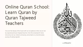 Online Quran School Learn Quran by Quran Tajweed Teachers