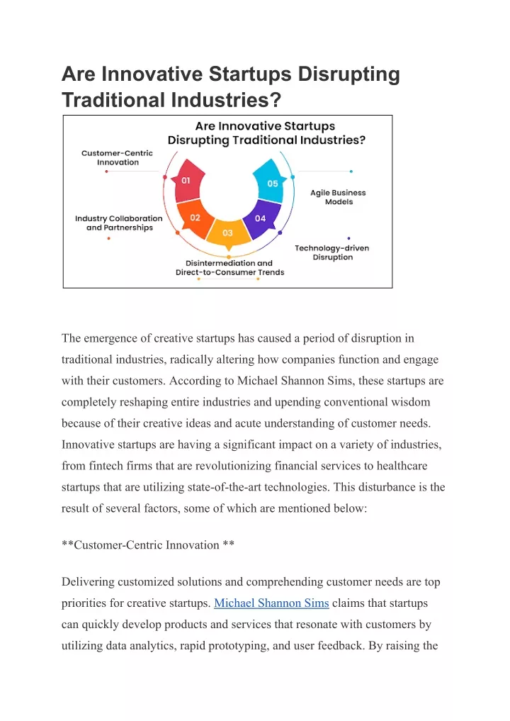 are innovative startups disrupting traditional