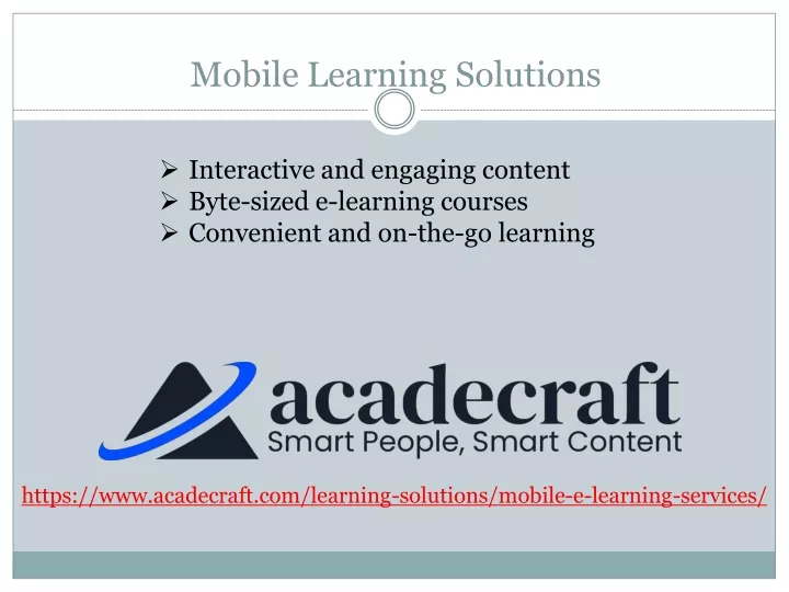 mobile learning solutions