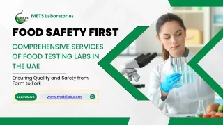 Comprehensive Services of Food Testing Labs in the UAE