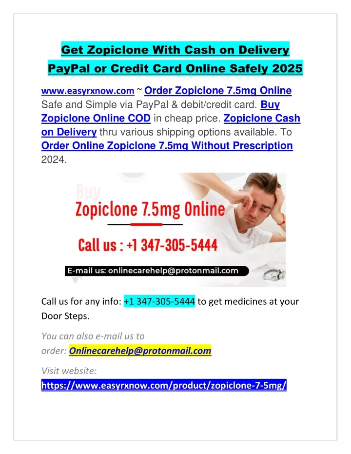 get zopiclone with cash on delivery paypal