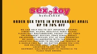 Order Sex Toys In Hyderabad! Avail Up To 70% Off | Call 9830983141