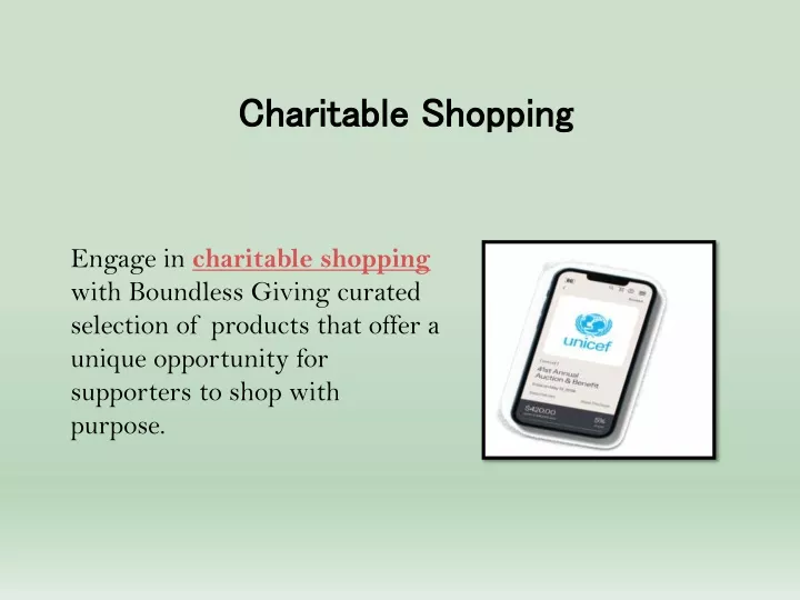 charitable shopping charitable shopping