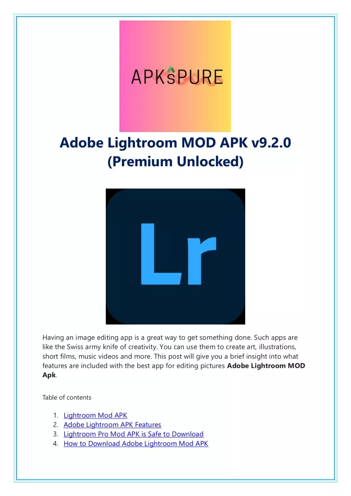 adobe lightroom mod apk v9 2 0 premium unlocked