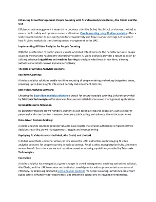enhancing crowd management people counting with