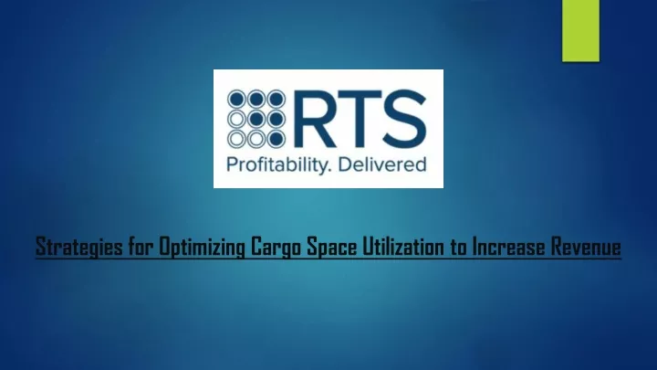 strategies for optimizing cargo space utilization