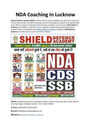 nda coaching in lucknow