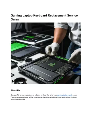 Gaming Laptop Keyboard Replacement Service Oman