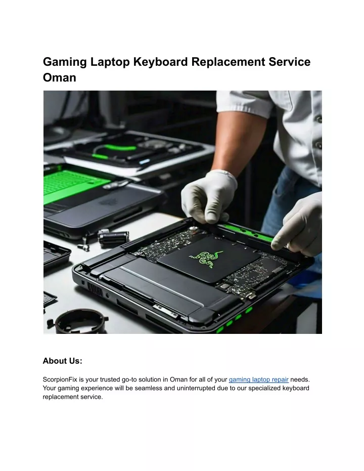 gaming laptop keyboard replacement service oman