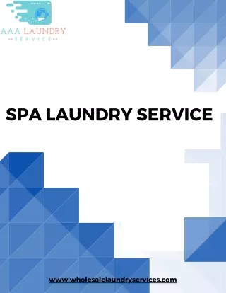 Experience Premium Spa Laundry Service with AAA Laundry Service