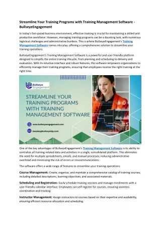 Streamline Your Training Programs with Training Management Software