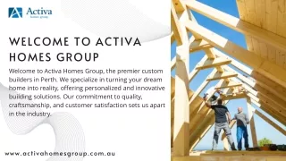 Custom Builders Perth--Activa Homes Group