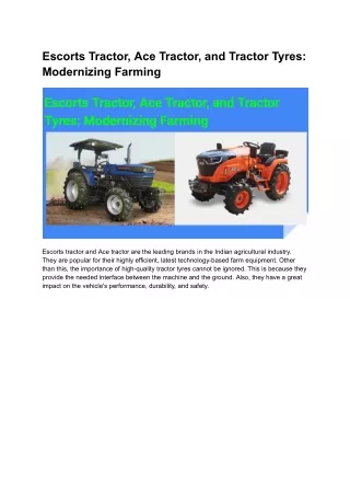 Escorts Tractor, Ace Tractor, and Tractor Tyres_ Modernizing Farming (1)