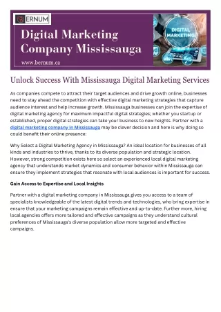 Best Digital Marketing Company Mississauga