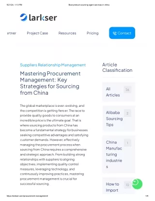 Best Procurement Management in china