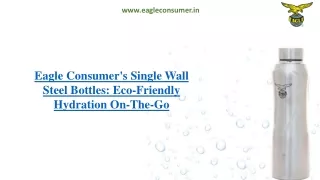 Best Stylish Single Wall Steel Water Bottles Supplier - Eagle Consumer
