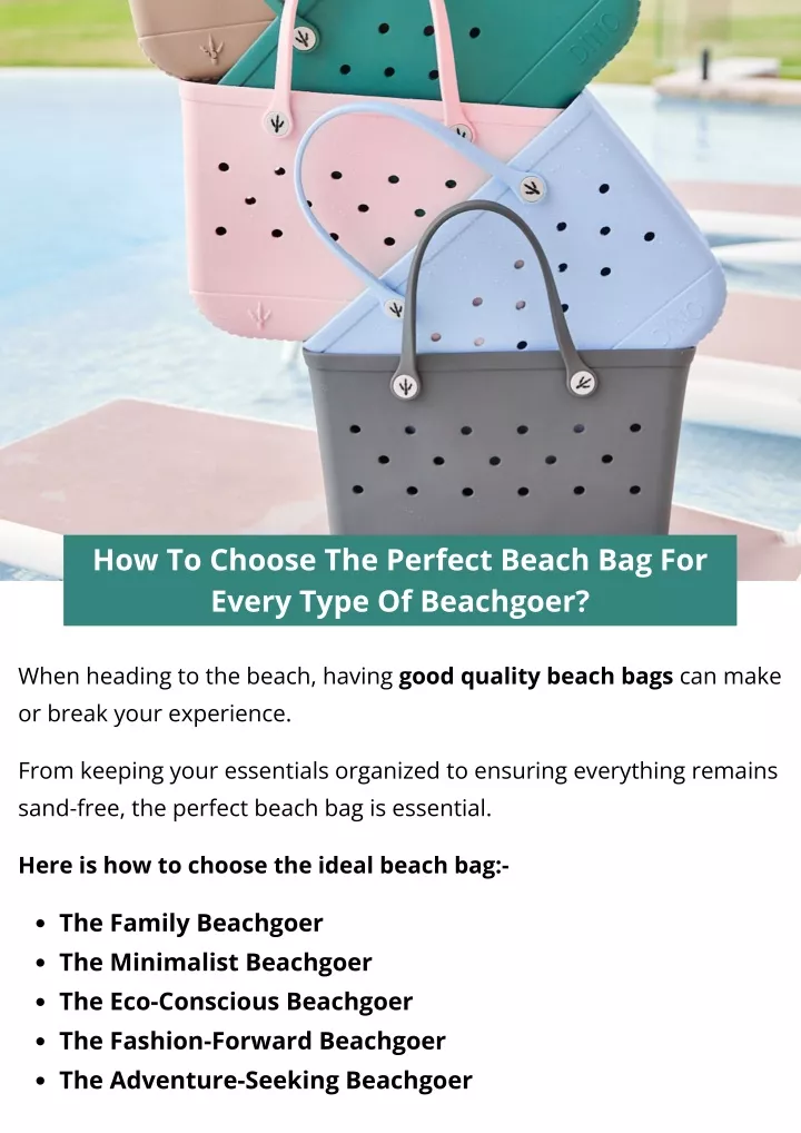 how to choose the perfect beach bag for every