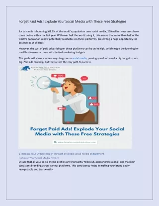 Forget Paid Ads! Explode Your Social Media with These Free Strategies