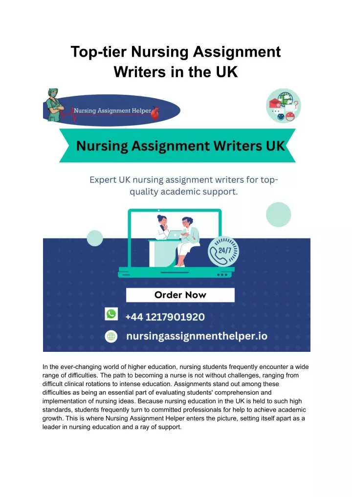 top tier nursing assignment writers in the uk