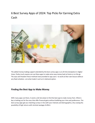 6 Best Survey Apps of 2024 Top Picks for Earning Extra Cash