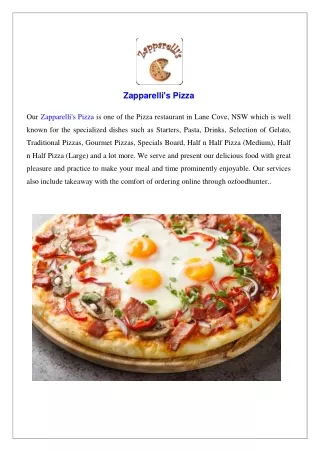 Zapparellis Pizza in Lane Cove - Order Now