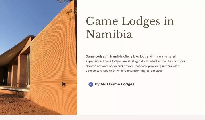 game lodges in namibia