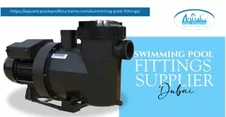 Reliable Swimming Pool Fittings Supplier Dubai - Aquatic Pools and Fountains