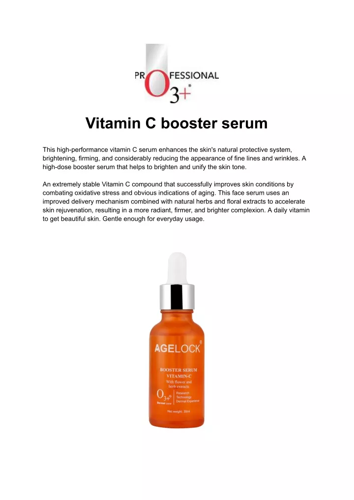 vitamin c booster serum