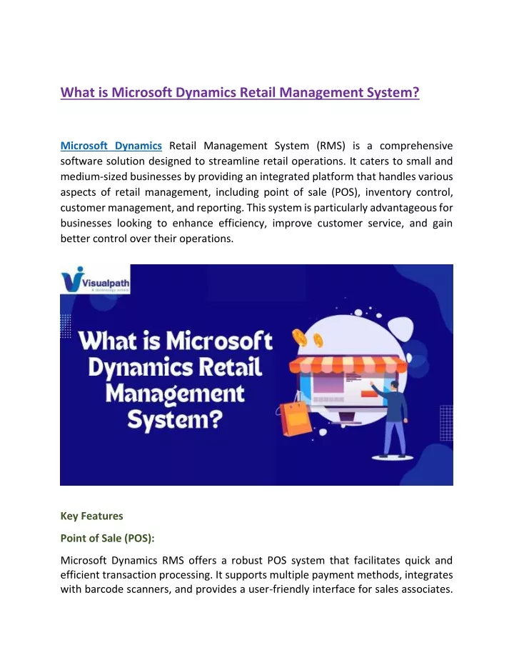 what is microsoft dynamics retail management