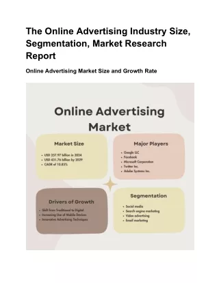 The Online Advertising Industry Size, Segmentation, Market Research Report (1)