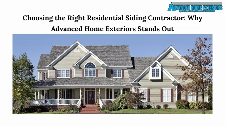 choosing the right residential siding contractor