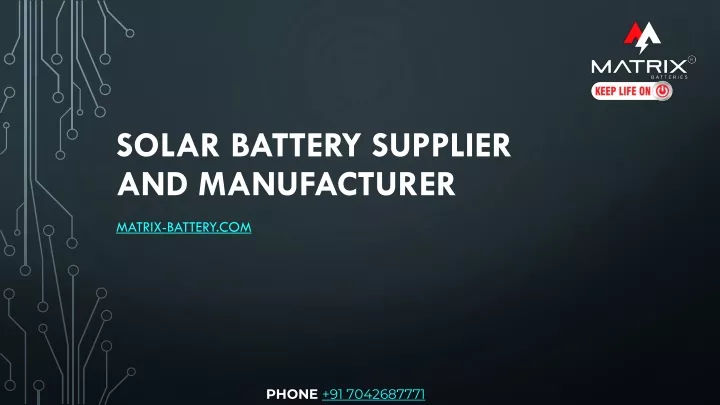 solar battery supplier and manufacturer