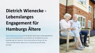 Dietrich Wieneckes Engagement für die Hamburger Altenhilfe