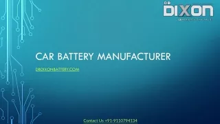 Car Battery Manufacturer