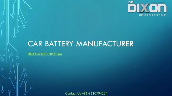 car battery manufacturer