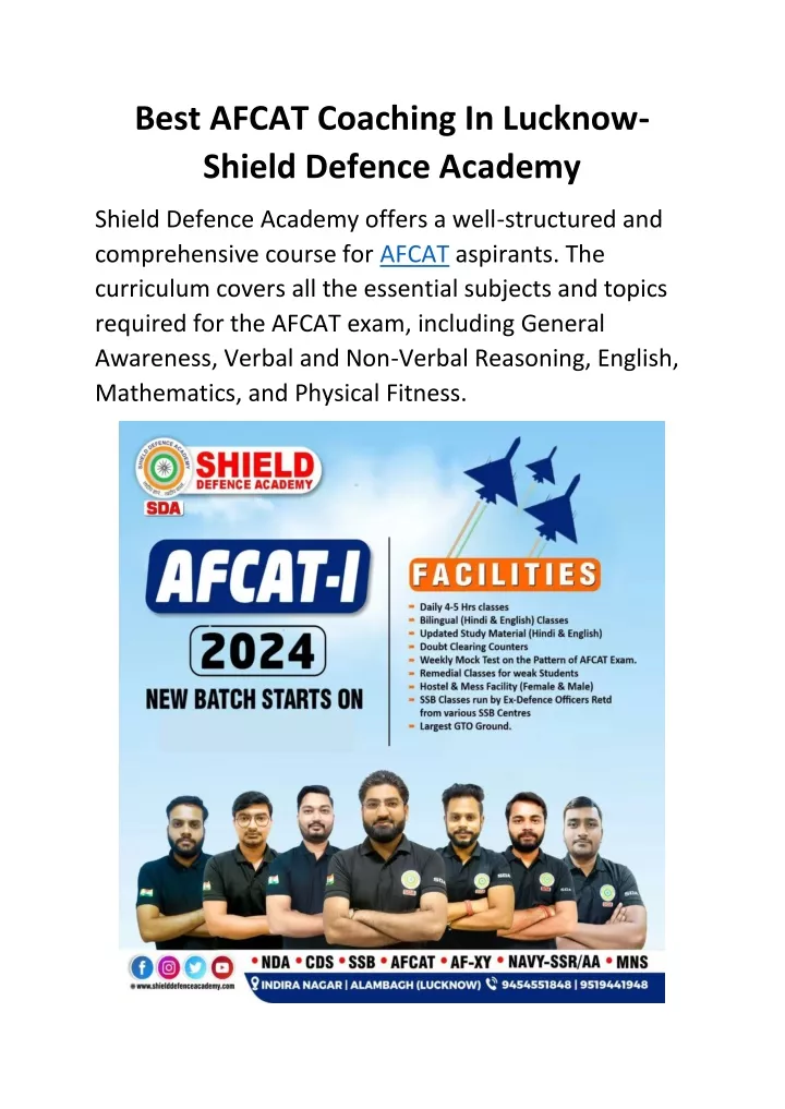 best afcat coaching in lucknow shield defence