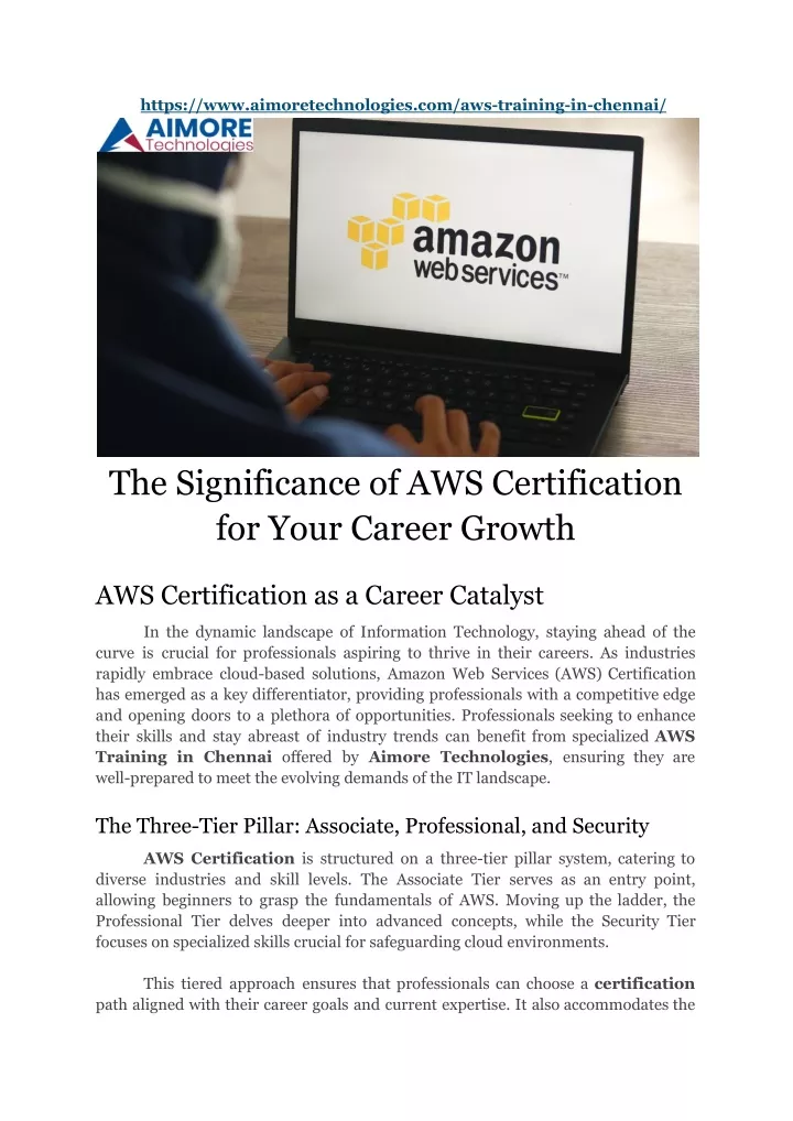 https www aimoretechnologies com aws training