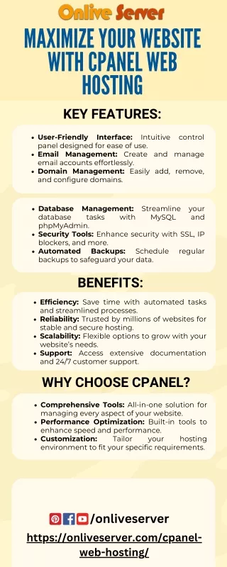Boost Your Website Performance with cPanel Web Hosting