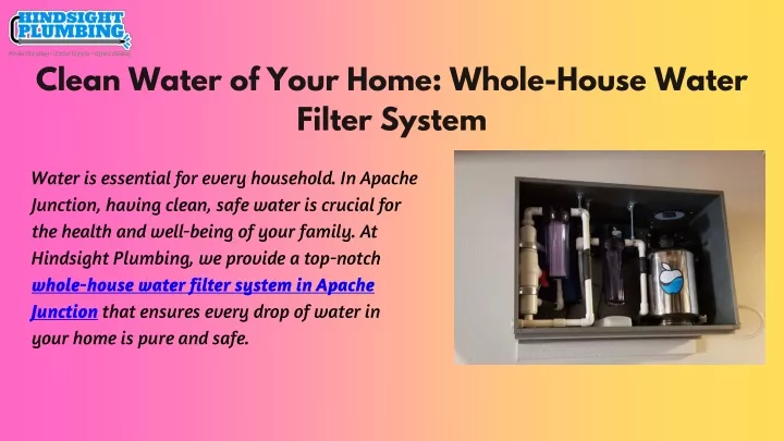 clean water of your home whole house water filter