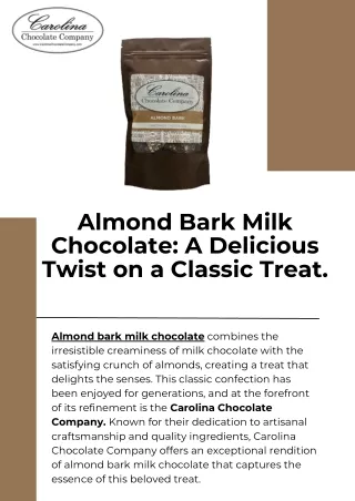 Almond Bark Milk Chocolate: A Delicious Twist on a Classic Treat.