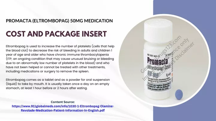 promacta eltrombopag 50mg medication