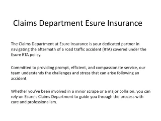 Claims Department Esure Insurance