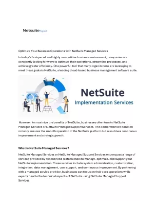 NetSuite Managed Services