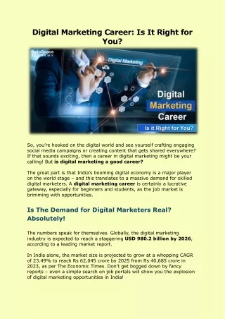 Digital Marketing Career Is It Right For You