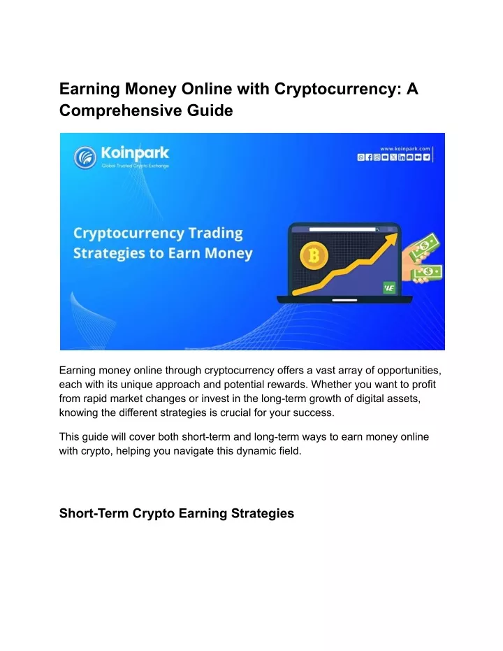 earning money online with cryptocurrency