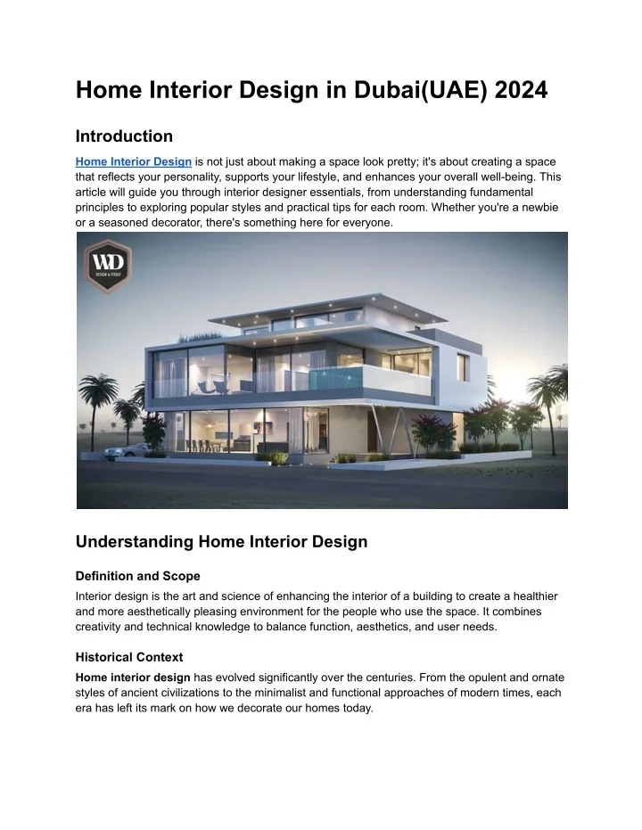 PPT - Home Interior Design in Dubai(UAE) 2024 PowerPoint Presentation ...