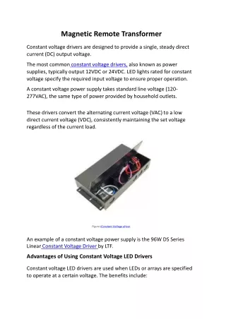 Magnetic-Remote-Transformer