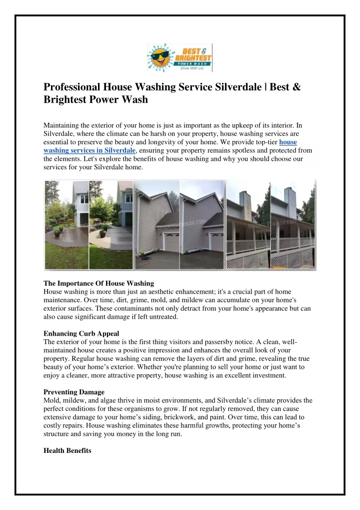 professional house washing service silverdale