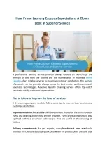 How Prime Laundry Exceeds Expectations A Closer Look at Superior Service - slide 1