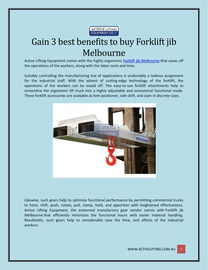 gain 3 best benefits to buy forklift